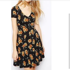 ASOS Sunflower Print Skater Dress